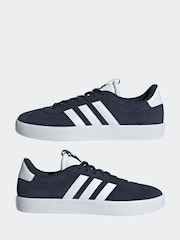 adidas Navy Blue VL Court Trainers - Image 4 of 9