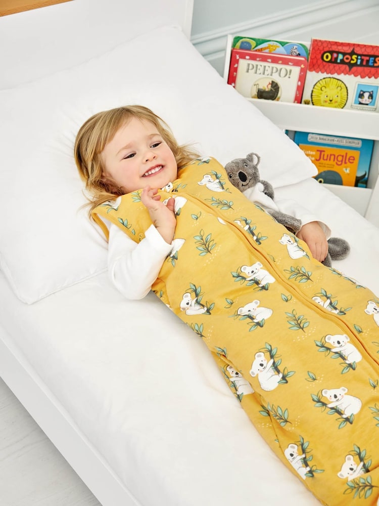 JoJo Maman Bébé Mustard Koala 2.5 Tog Toddler Sleeping Bag - Image 1 of 4