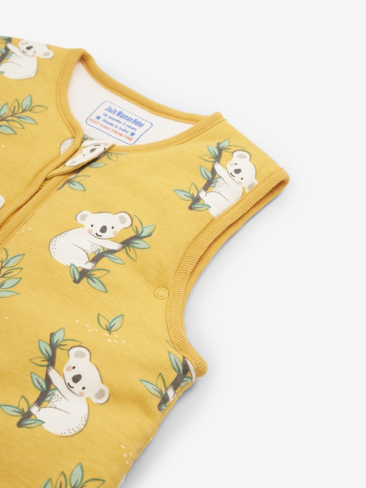 JoJo Maman Bébé Mustard Koala 2.5 Tog Toddler Sleeping Bag - Image 4 of 4