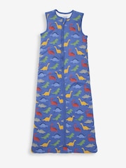 JoJo Maman Bébé Blue Dino 2.5 Tog Toddler Sleeping Bag - Image 1 of 2