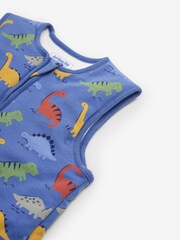 JoJo Maman Bébé Blue Dino 2.5 Tog Toddler Sleeping Bag - Image 2 of 2
