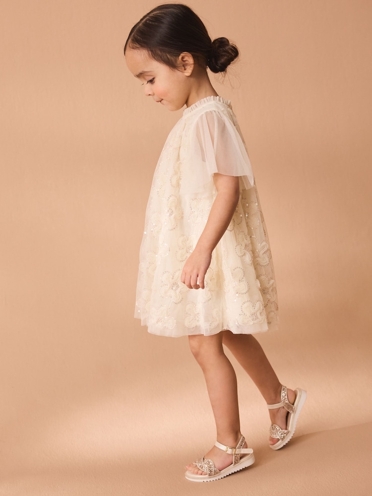 Creme - Kleid mit Netzstoff, Floral Print (3—7J.) - Bild 2 von 7 Creme - Kleid mit Netzstoff, Floral Print (3—7J.) - Bild 2 von 7
