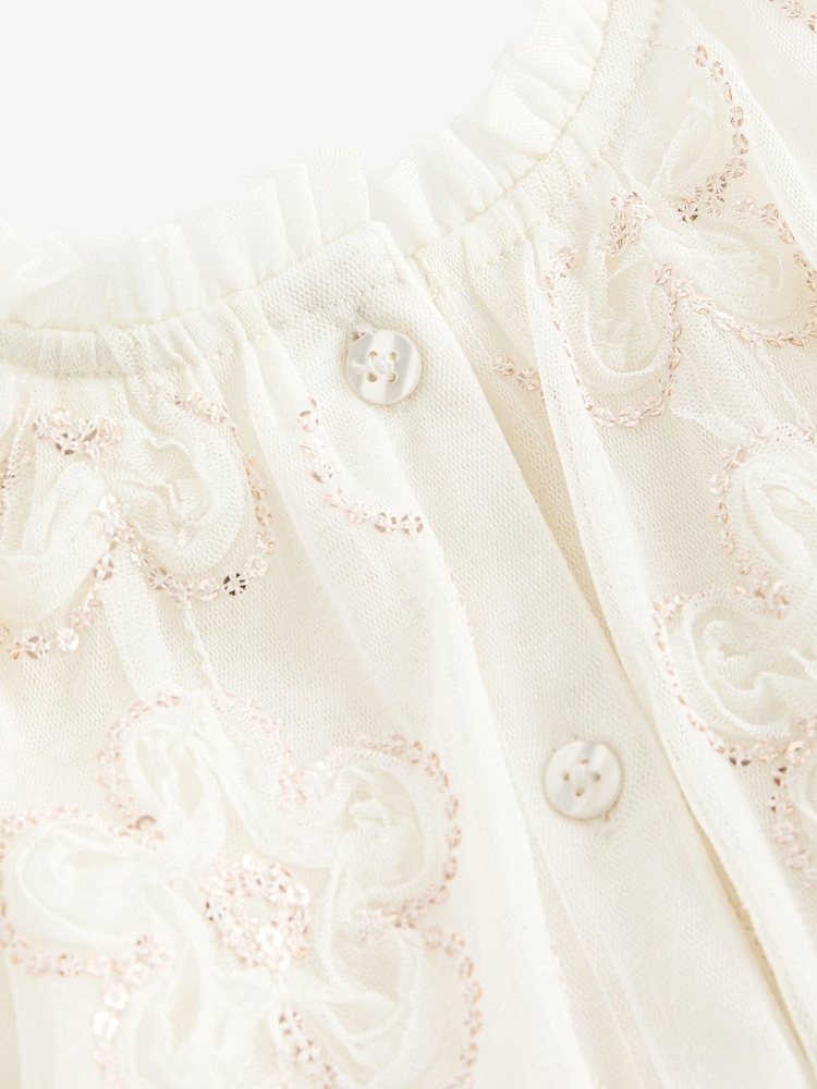 Creme - Kleid mit Netzstoff, Floral Print (3—7J.) - Bild 7 von 7 Creme - Kleid mit Netzstoff, Floral Print (3—7J.) - Bild 7 von 7
