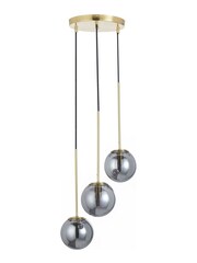 Pacific Grey Arabella Smoked Glass Orb and Gold Metal Pendant Ceiling Light - Image 2 of 5