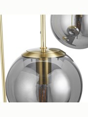 Pacific Grey Arabella Smoked Glass Orb and Gold Metal Pendant Ceiling Light - Image 4 of 5