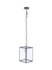 Pacific Black Llewellyn Matt Metal and Glass Pendant Ceiling Light - Image 3 of 5