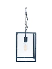 Pacific Black Llewellyn Matt Metal and Glass Pendant Ceiling Light - Image 4 of 5