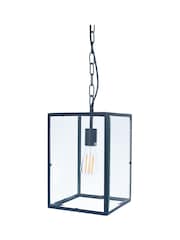 Pacific Black Llewellyn Matt Metal and Glass Pendant Ceiling Light - Image 5 of 5