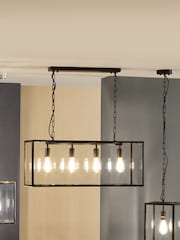 Pacific Black Llewellyn Matt Four Bulb Pendant Ceiling Light - Image 1 of 4