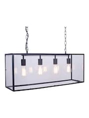 Pacific Black Llewellyn Matt Four Bulb Pendant Ceiling Light - Image 4 of 4