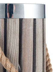 Pacific Grey Austell Wash Wood Small Lantern Table Lamp - Image 5 of 5