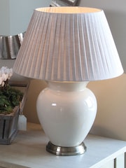 Pacific Cream Hadley Ceramic Table Lamp - Image 1 of 5