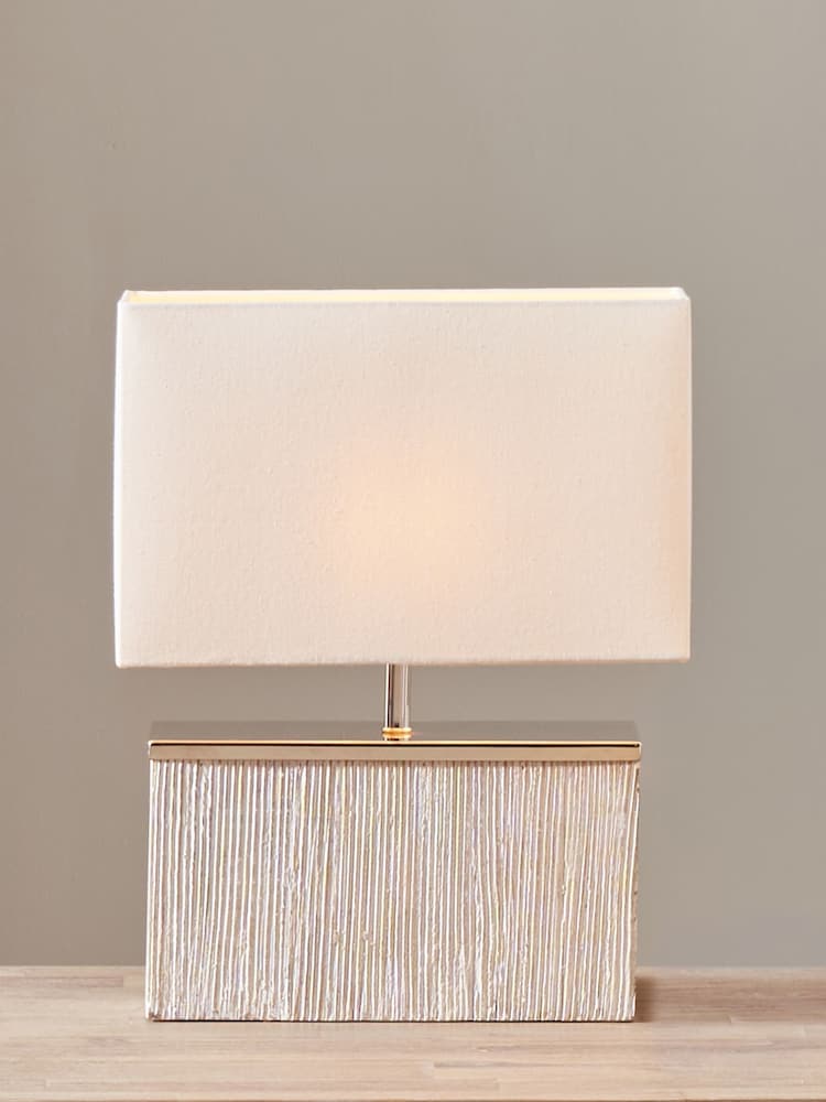 Pacific White Hampton Wash Wood Table Lamp - Image 1 of 5