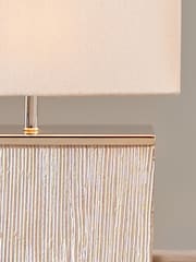 Pacific White Hampton Wash Wood Table Lamp - Image 2 of 5