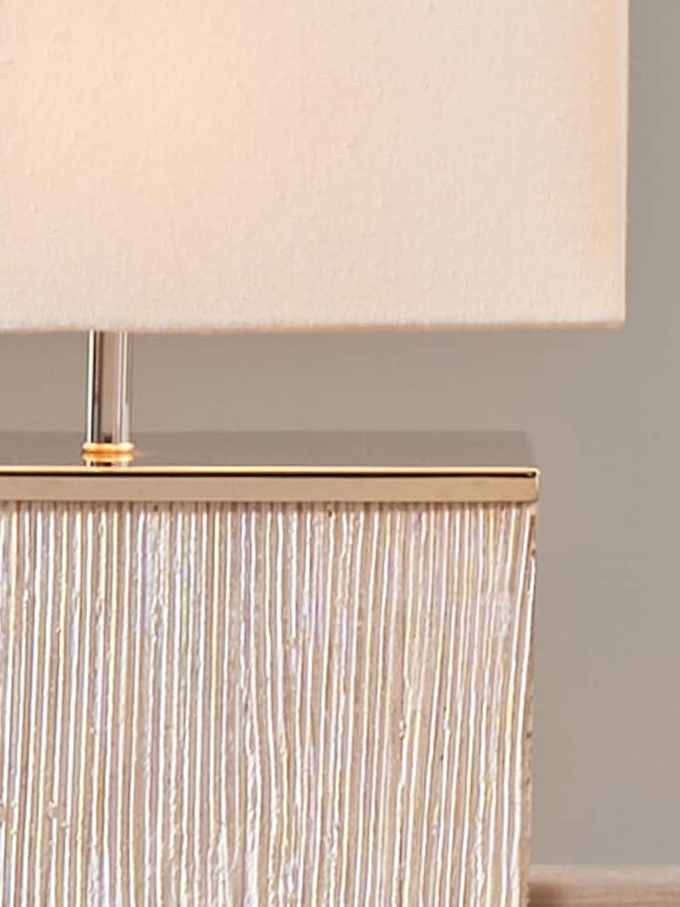 Pacific White Hampton Wash Wood Table Lamp - Image 2 of 5