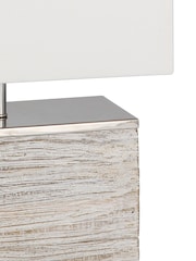 Pacific White Hampton Wash Wood Table Lamp - Image 5 of 5