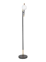 Pacific White Wanda Orb and Metal Floor Lamp - Image 3 of 6