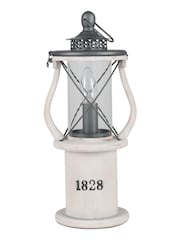 Pacific White Gibson Wood Lantern Table Lamp - Image 3 of 5