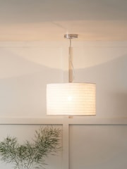 Pacific White Patpong 35cm Jute Easy Fit Pendant Ceiling Light - Image 1 of 3