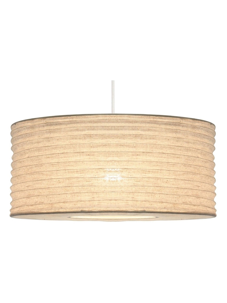 Pacific White Patpong 35cm Jute Easy Fit Pendant Ceiling Light - Image 2 of 3 Pacific White Patpong 35cm Jute Easy Fit Pendant Ceiling Light - Image 2 of 3