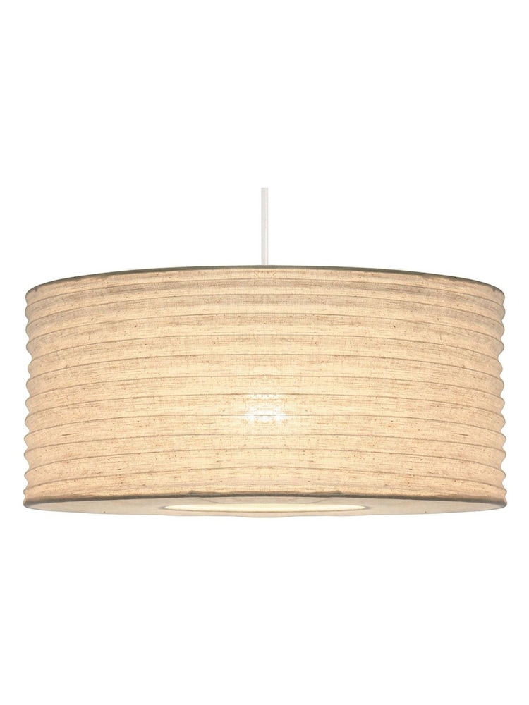 Pacific White Patpong 35cm Jute Easy Fit Pendant Ceiling Light - Image 4 of 4
