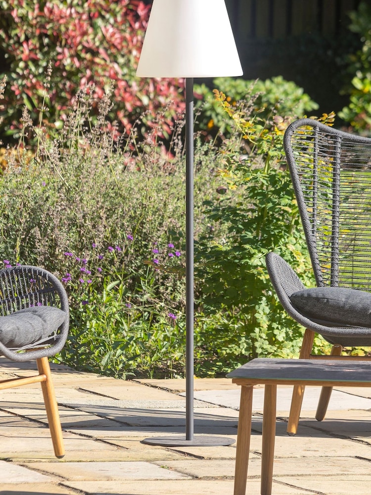 Pacific Grey Metal Outdoor Floor Lamp - Image 1 of 7 Pacific Grey Metal Outdoor Floor Lamp - Image 1 of 7