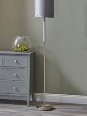Pacific Grey Midland Brushed Marble Effect Floor Lamp - Image 1 of 6