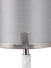 Pacific Grey Midland Brushed Marble Effect Floor Lamp - Image 4 of 6
