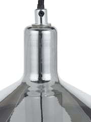 Pacific Grey Jaxon Shiny Smoked Glass Domed Pendant Ceiling Light - Image 6 of 6
