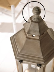 Pacific Grey Adaline Antique Wood Lantern Floor Lamp - Image 2 of 5