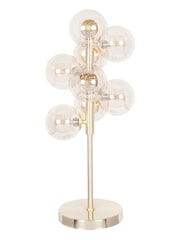 Pacific Gold Vecchio Lustre Glass Orb and Metal Table Lamp - Image 2 of 2