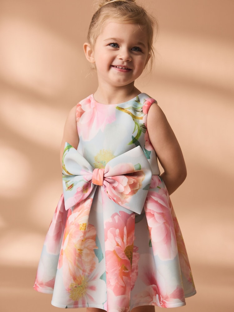 Blue Bow Party Dress (3mths-7yrs) - Image 1 of 7