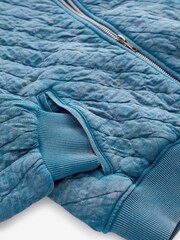 Blue Quilted Jersey Bomber Jacket (3-16yrs) - Image 7 of 7