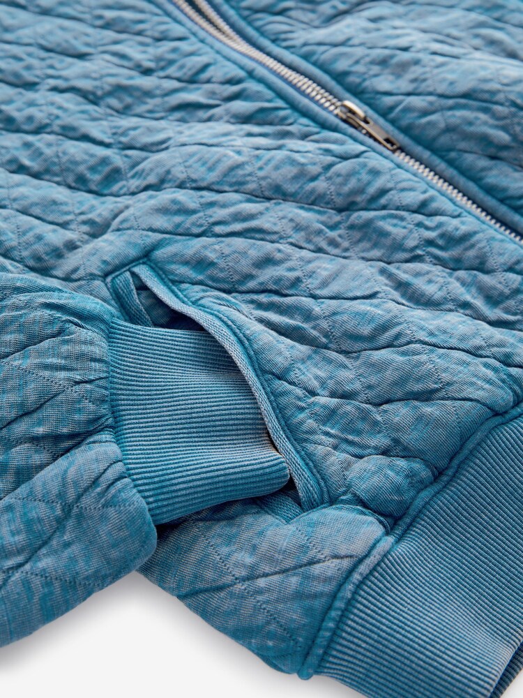 Blue Quilted Jersey Bomber Jacket (3-16yrs) - Image 7 of 7