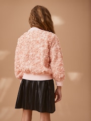 Pink - Bomberjacke mit 3D-Floraldesign (3–16 Jahre) - Bild 3 von 8