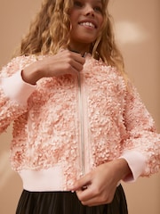 Pink - Bomberjacke mit 3D-Floraldesign (3–16 Jahre) - Bild 4 von 8