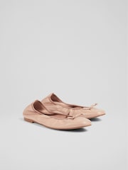 LK Bennett Natural Trilly Leather Ballerina Pumps - Image 2 of 4