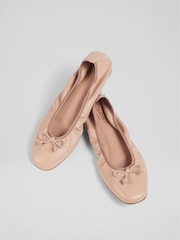 LK Bennett Natural Trilly Leather Ballerina Pumps - Image 3 of 4