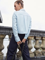 Bleach Cropped Denim Shirt - Image 2 of 5