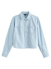 Bleach Cropped Denim Shirt - Image 4 of 5