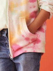 Multi Swirl Tie Dye Zip Through Hoodie (3-16yrs) - Image 5 of 8