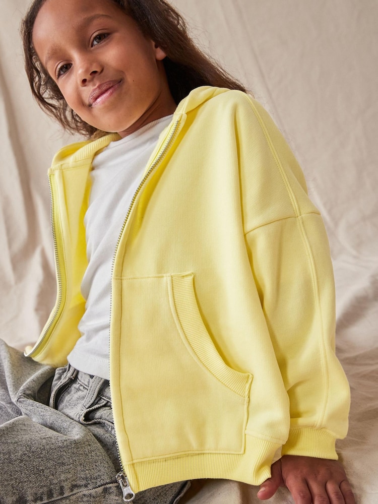 Yellow Zip Through Hoodie (3-16yrs) - Image 2 of 7