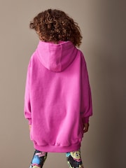 Bright Pink Longline Hoodie (3-16yrs) - Image 3 of 9