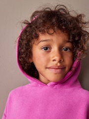 Bright Pink Longline Hoodie (3-16yrs) - Image 6 of 9