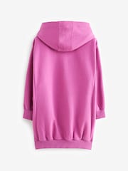 Bright Pink Longline Hoodie (3-16yrs) - Image 8 of 9