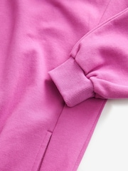 Bright Pink Longline Hoodie (3-16yrs) - Image 9 of 9