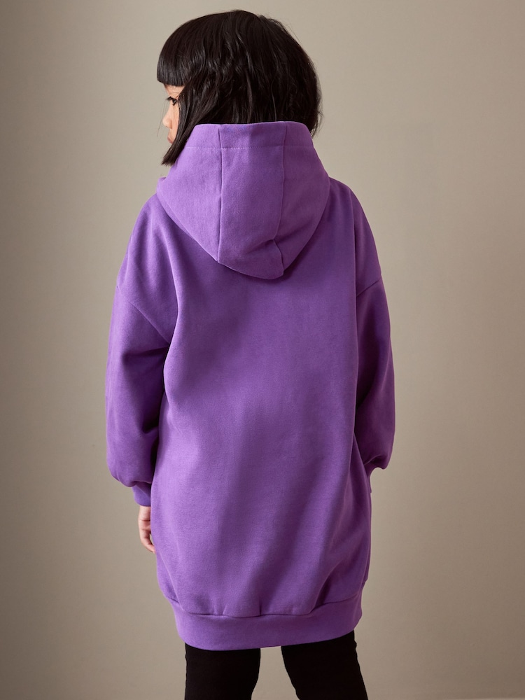 Purple Band Printed Longline Hoodie (3-16yrs) - Image 2 of 7