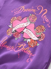 Purple Band Printed Longline Hoodie (3-16yrs) - Image 7 of 7