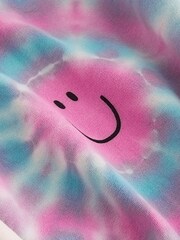 Pink Smile Tie Dye Longline Hoodie (3-16yrs) - Image 6 of 6