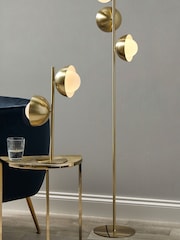 Pacific Gold Estelle Brass Metal and Orb Dome Floor Lamp - Image 1 of 5